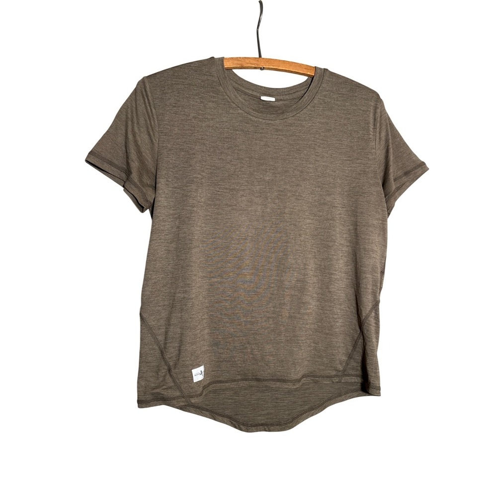St George Running Center Womens Performance Tech Shirt Brown Short Sleeve S